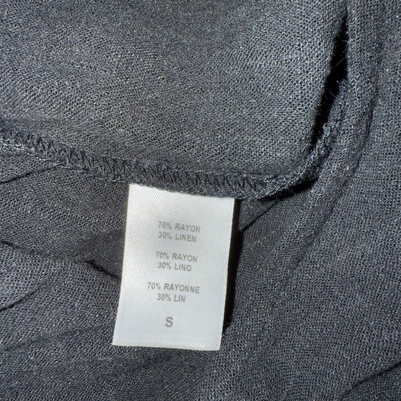 Rachel Pally Rayon/Linen Remy Romper with Front Pockets in Washed Out Black in S - Picture 6 of 11